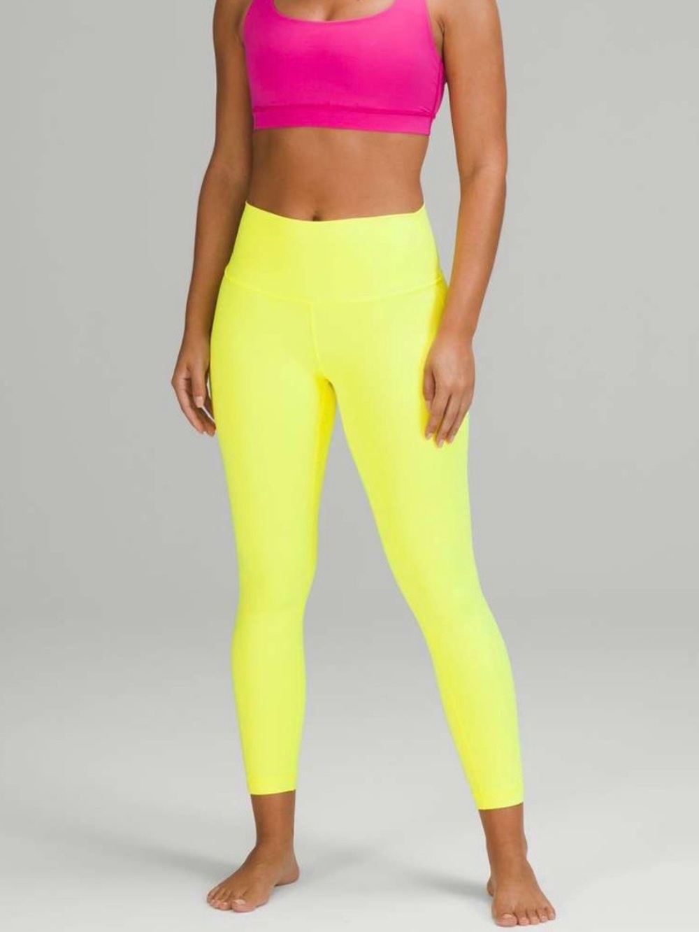 Lululemon Wunder Under High Rise Tights 25” Highlight Yellow
